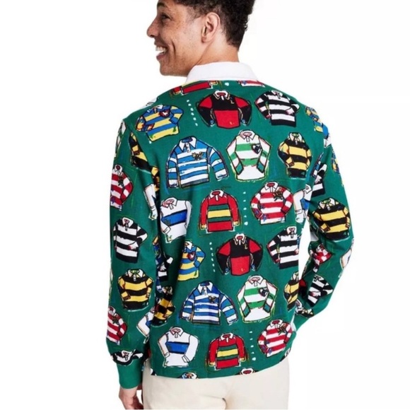 Rowing Blazers Rugby Shirt Tiny Rugy Shirts Print Green Size Medium - Picture 2 of 8